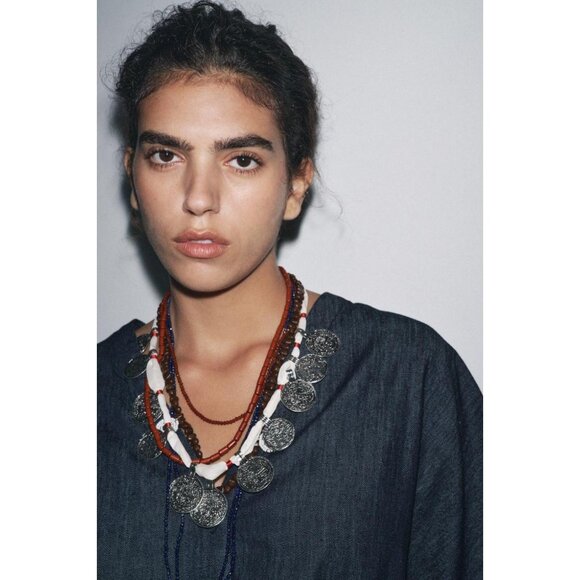 ZARA WOMAN COLLECTION RELAXED DENIM SHIRT - Picture 3 of 9